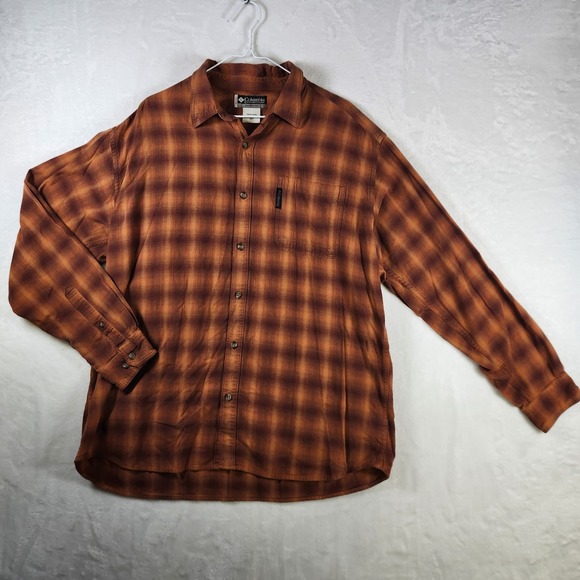 Columbia Sportswear Company Mens XL Plaid Flannel Button Up Shirt - Picture 1 of 8